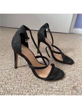 Black Strappy Stiletto Heels